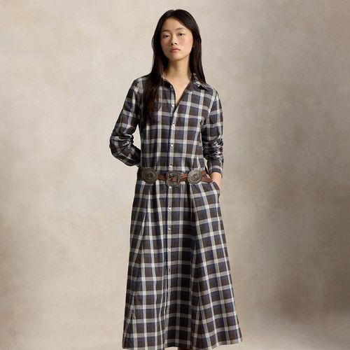 Robe-chemise écossaise en coton - Polo Ralph Lauren - Modalova