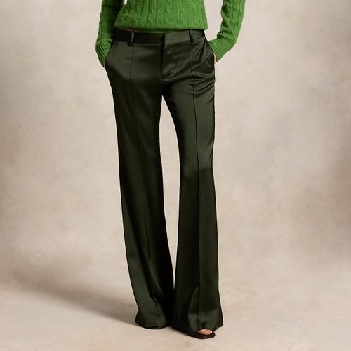Pantalon évasé taille basse en satin - Polo Ralph Lauren - Modalova