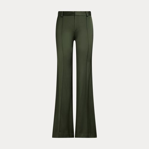 Pantalon évasé taille basse en satin - Polo Ralph Lauren - Modalova