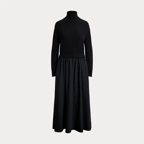 Robe en crêpe avec corsage de laine - Polo Ralph Lauren - Modalova