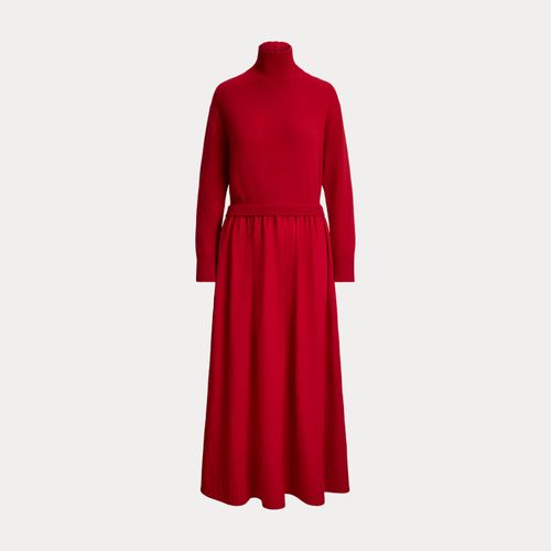 Robe en crêpe avec corsage de laine - Polo Ralph Lauren - Modalova