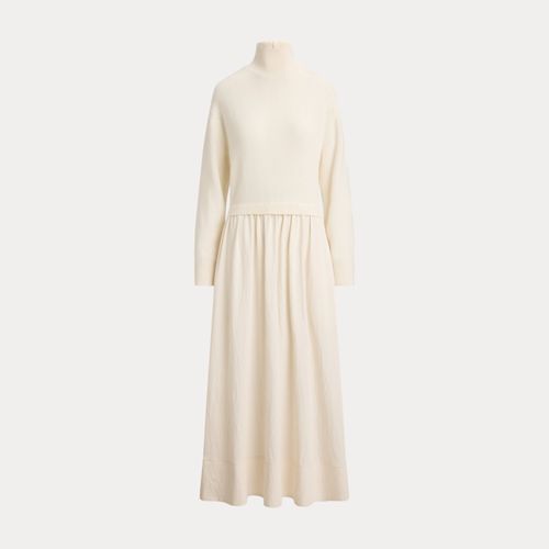 Robe en crêpe avec corsage de laine - Polo Ralph Lauren - Modalova