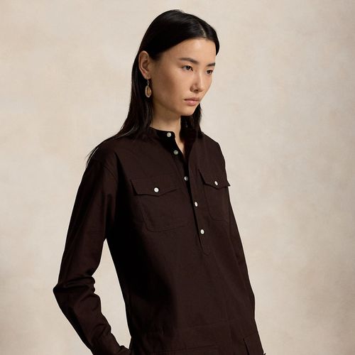 Mini-robe en popeline à manches longues - Polo Ralph Lauren - Modalova