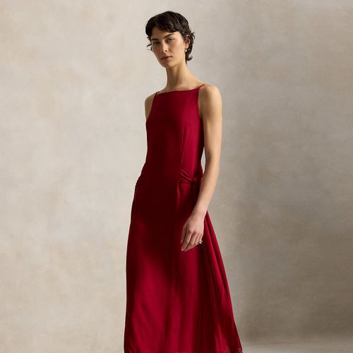 Robe fourreau frangée à liens latéraux - Polo Ralph Lauren - Modalova