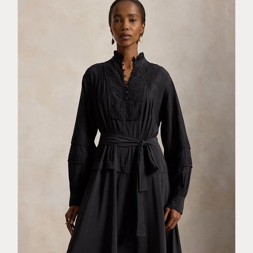 Robe en voile brodée à plastron - Polo Ralph Lauren - Modalova