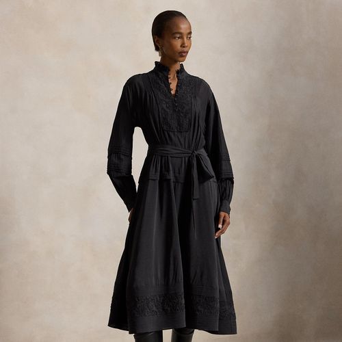 Robe en voile brodée à plastron - Polo Ralph Lauren - Modalova