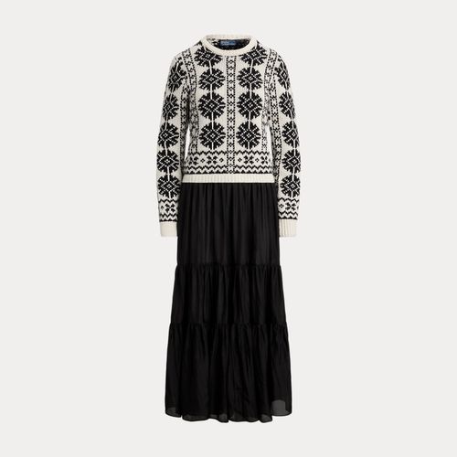 Robe gitane en soie à corsage en maille - Polo Ralph Lauren - Modalova