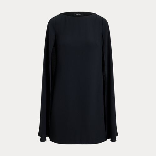 Robe de cocktail à cape en georgette - Lauren - Modalova