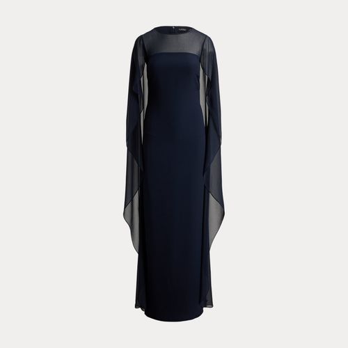 Robe du soir à cape en georgette - Lauren - Modalova