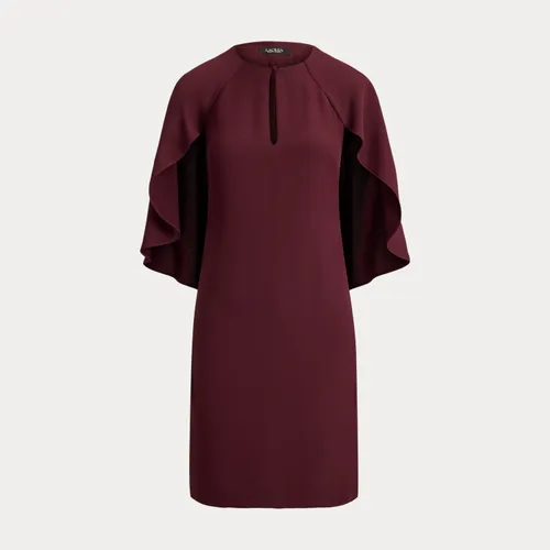 Robe de cocktail à cape en georgette - Lauren - Modalova