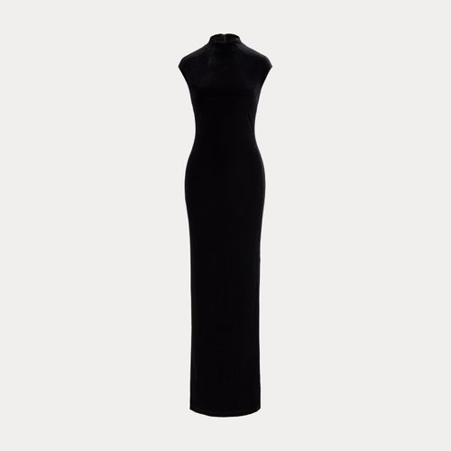 Robe à col cheminée en velours stretch - Lauren - Modalova