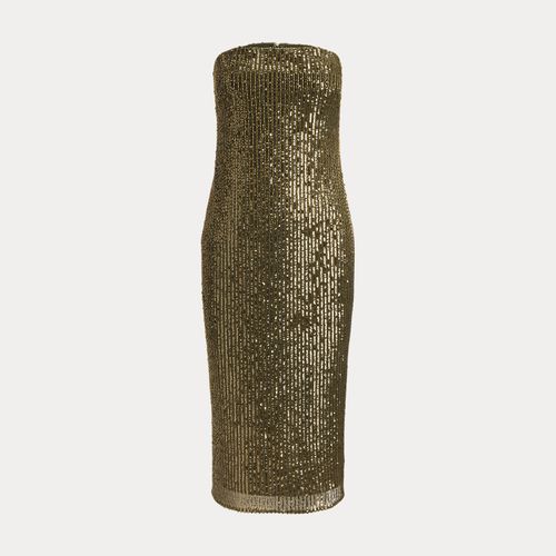 Robe cocktail bustier en tulle à sequins - Lauren - Modalova