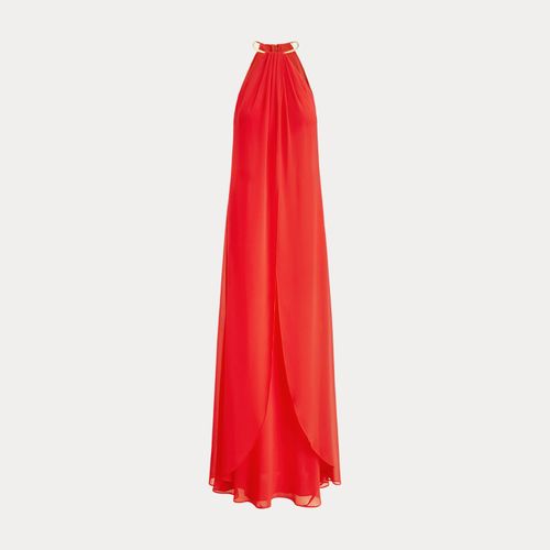 Robe cape dos nu en mousseline de soie - Lauren - Modalova