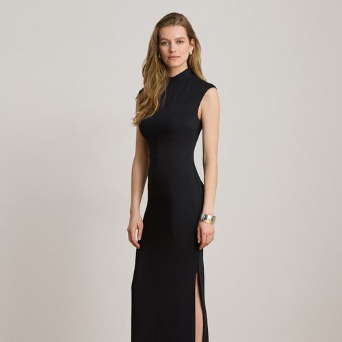 Robe à col cheminée en cady stretch - Lauren - Modalova