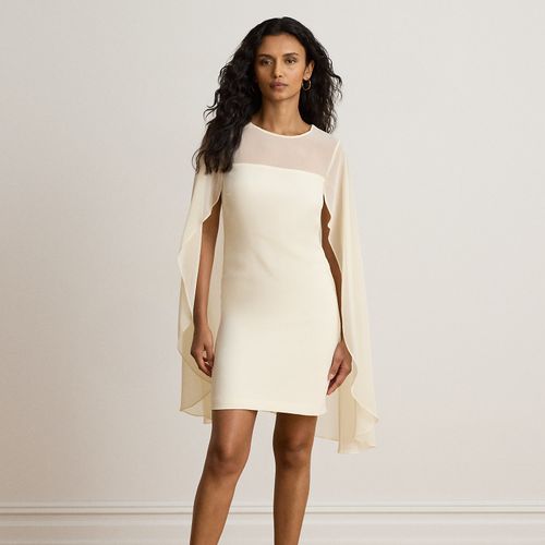 Robe de cocktail à cape en georgette - Lauren - Modalova