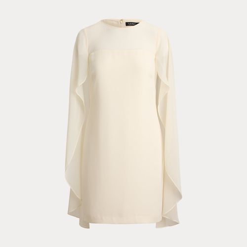 Robe de cocktail à cape en georgette - Lauren - Modalova