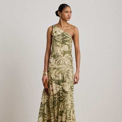 Robe de soirée asymétrique en georgette - Lauren - Modalova