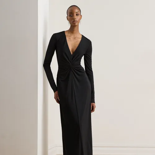 Robe de soirée croisée en jersey stretch - Lauren - Modalova