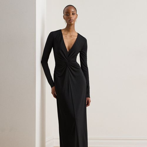 Robe de soirée croisée en jersey stretch - Lauren - Modalova