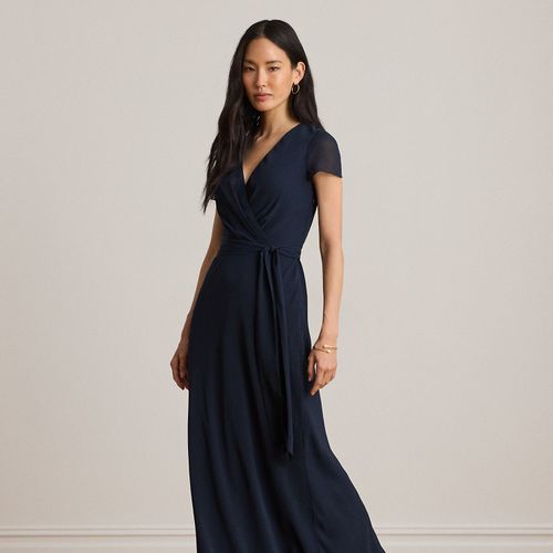 Robe ceinturée en georgette froissée - Lauren - Modalova