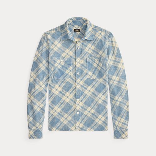 Chemise workwear écossaise coton et lin - RRL - Modalova
