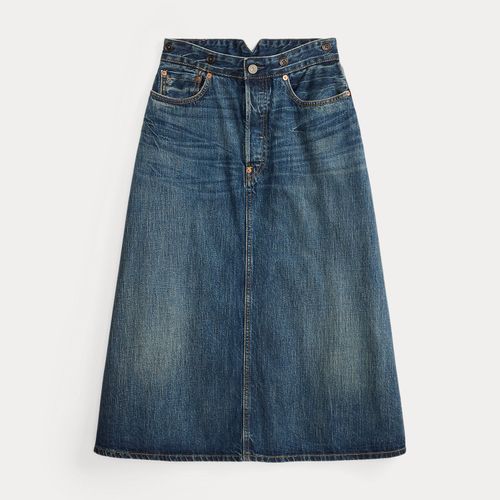 Jupe denim à lisière selvedge indigo - RRL - Modalova