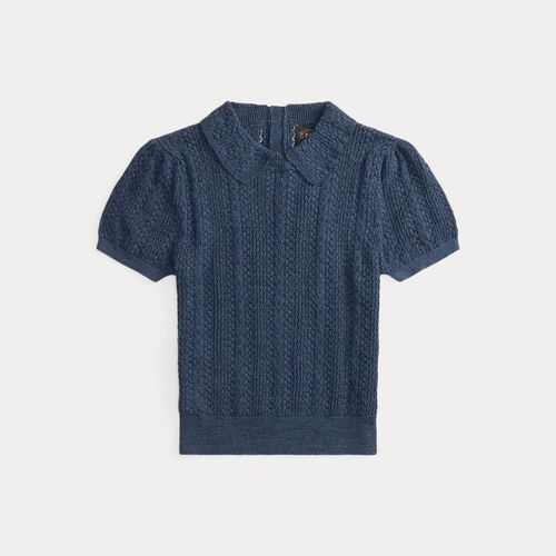 Pull torsadé en pointelle de coton - RRL - Modalova