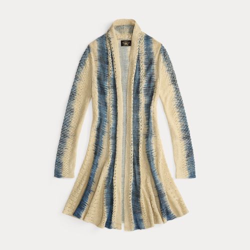 Cardigan long en lin et soie pointelle - RRL - Modalova