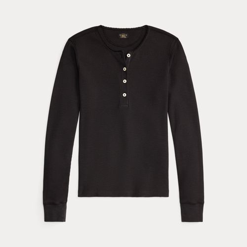 Chemise gaufrée stretch à col tunisien - RRL - Modalova