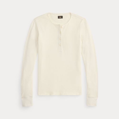 Chemise gaufrée stretch à col tunisien - RRL - Modalova
