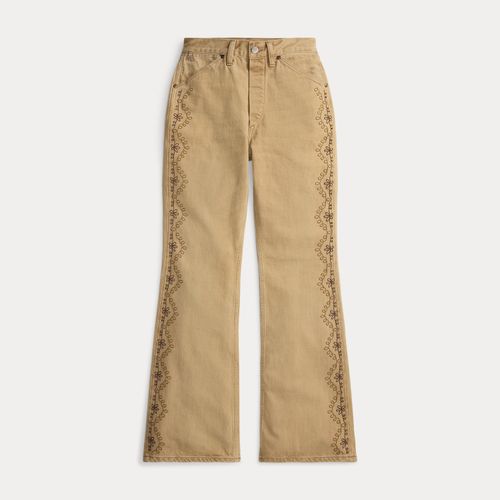 Jean bootcut sable brodé - RRL - Modalova