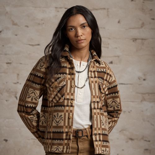 Surchemise en jacquard à motifs blocs - RRL - Modalova