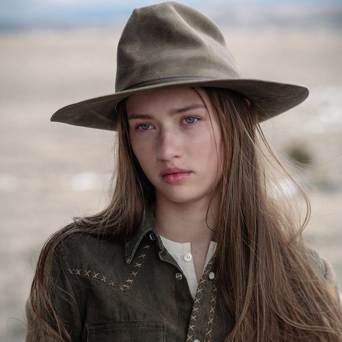 Chemise western en denim marron délavé - RRL - Modalova
