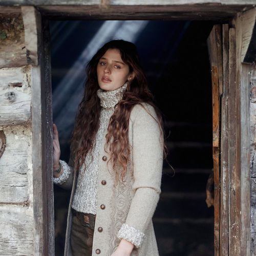 Pull jaspé à col roulé en laine mélangée - RRL - Modalova