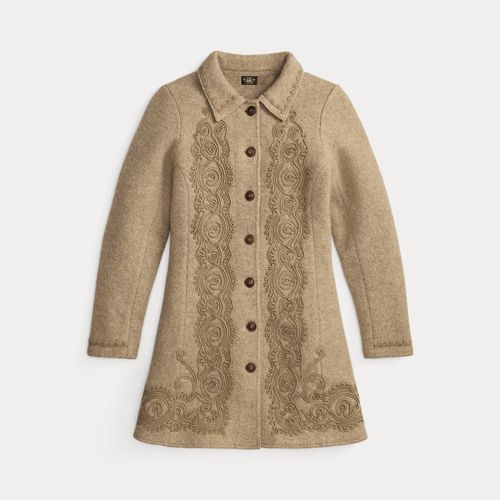 Veste molleton laine et coton à soutache - RRL - Modalova