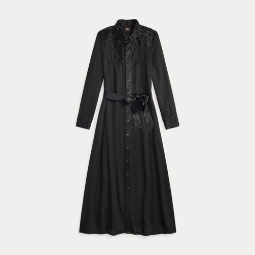 Robe western perlée à la main en sergé - RRL - Modalova