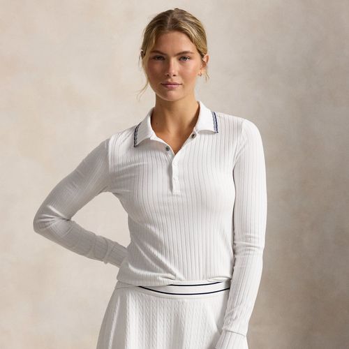 Polo côtelé à manches longues Slim Fit - RLX - Modalova