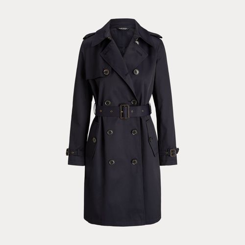 Petite - Trench-coat croisé en coton mélangé - Lauren Petite - Modalova