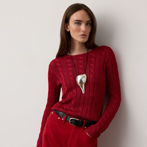 Pull col rond torsadé en soie - Collection - Modalova