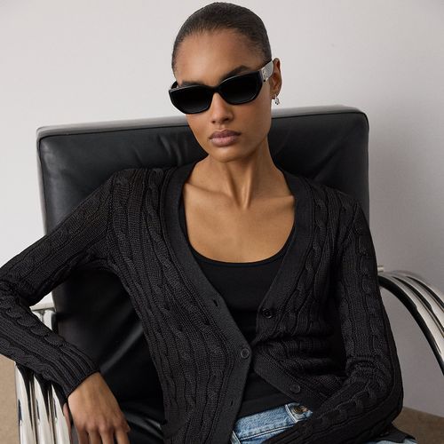 Pull cardigan torsadé en soie - Collection - Modalova
