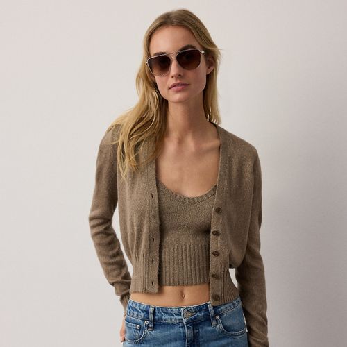 Cardigan en soie mélangée moulinée - Collection - Modalova