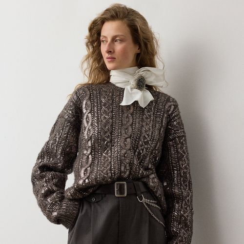 Pull torsadé décoré laine et cachemire - Collection - Modalova