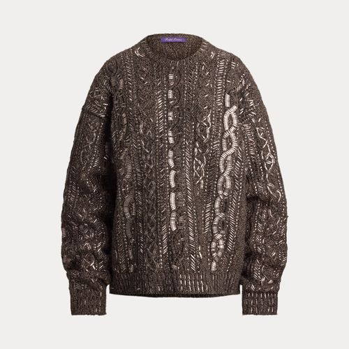 Pull torsadé décoré laine et cachemire - Collection - Modalova