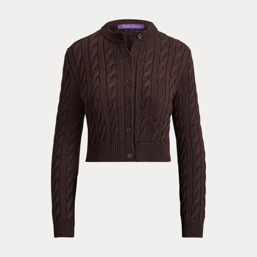 Cardigan court torsadé en soie mélangée - Collection - Modalova