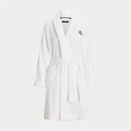 Peignoir col châle en coton éponge - Lauren - Modalova