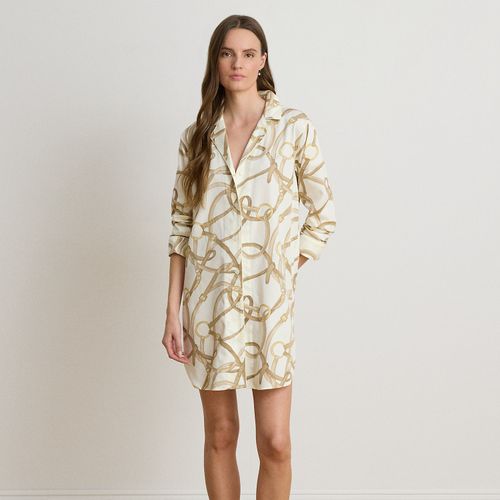 Chemise de nuit à motif brides satinette - Lauren - Modalova