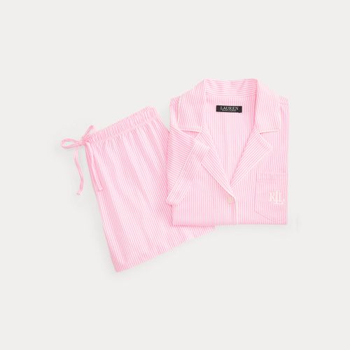 Pyjama short rayé en jersey de coton - Lauren - Modalova