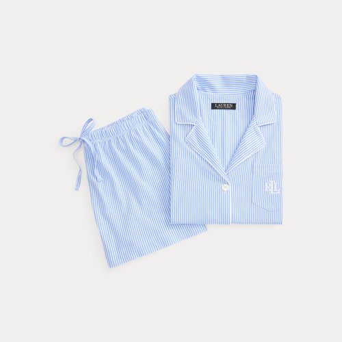 Pyjama short rayé en jersey de coton - Lauren - Modalova