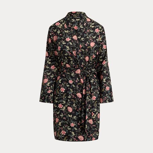 Peignoir en linon de coton fleuri - Lauren - Modalova