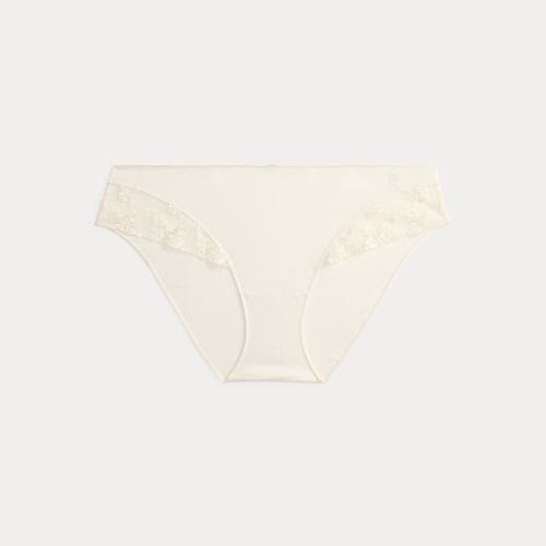 Shorty brodé en piqué et satin - Lauren - Modalova